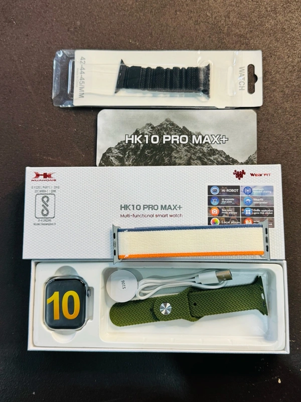 Hk10 PRO Max Plus Silver ( Free Extra Strap )