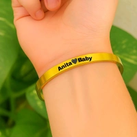 Customised Name Kada - Gold, Adjustable