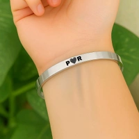 Silve Name Bracelet  - Silver, Adjustable