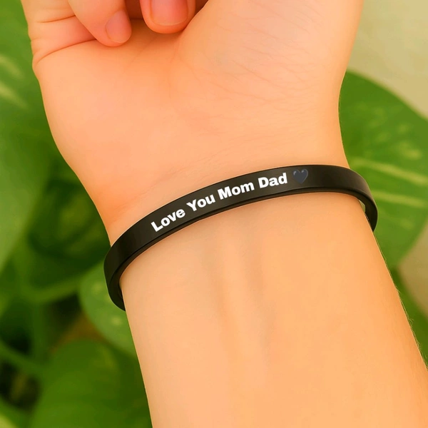 Black Name Kada - Black, Adjustable
