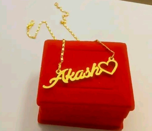 Customised Name Locket - Gold, Free Size