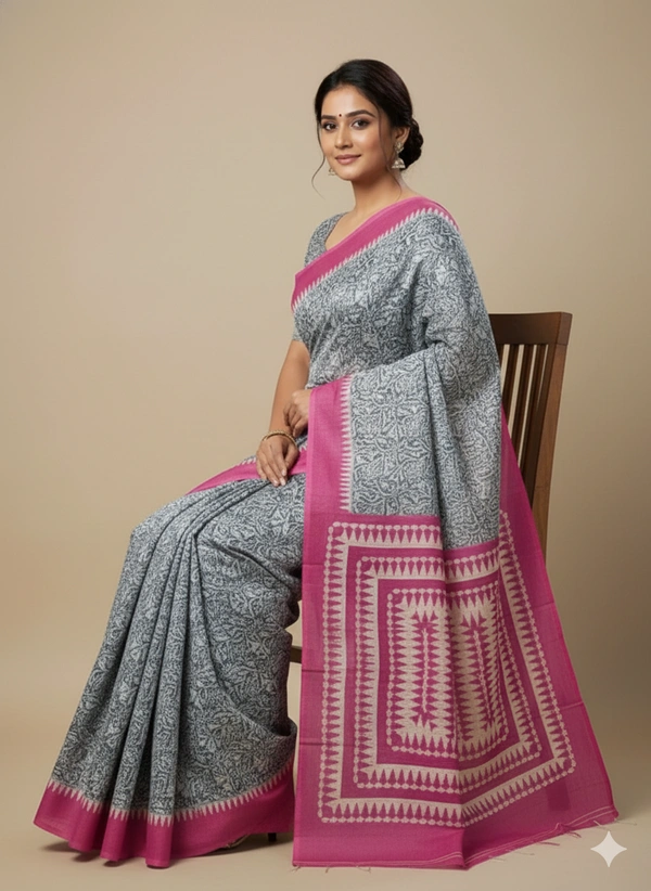 SKU1031 : Mulmul Cotton Saree, Lightweight saree - Hand Wash, No