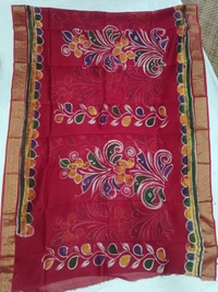 SKU0912 : Pure Silk | Chanderi Silk – Hand Batik Bengal Traditional - Dry Clean Only, Yes