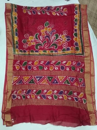 SKU0912 : Pure Silk | Chanderi Silk – Hand Batik Bengal Traditional - Dry Clean Only, Yes