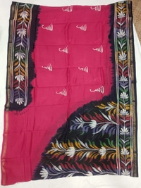SKU0922 : Pure Silk | Chanderi Silk – Hand Batik Bengal Traditional - Dry Clean Only, Yes