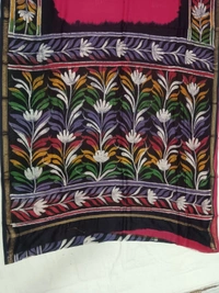SKU0922 : Pure Silk | Chanderi Silk – Hand Batik Bengal Traditional - Dry Clean Only, Yes