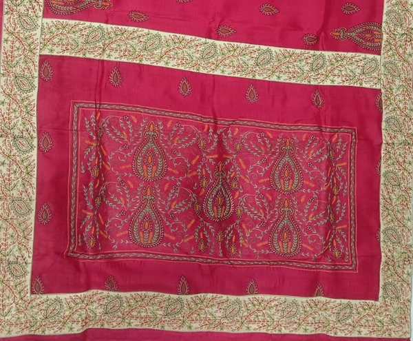 SKU0941 : Elegant Pure Silk Saree – Machine Woven | Embroidery - Dry Clean Only, Yes