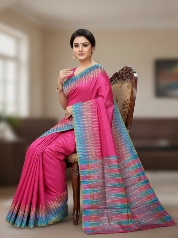SKU0978 | Indian Soft Bishnupuri Katan Silk Saree | Batik Saree | Premium Quality - Dry Wash Only, Yes