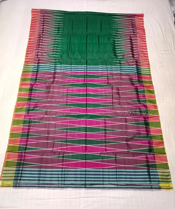 SKU0979 | Indian Soft Bishnupuri Katan Silk Saree | Batik Saree | Premium Quality - Dry Wash Only, Yes