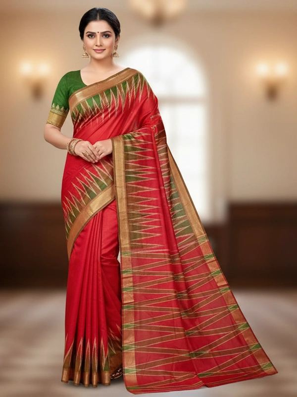 SKU0982 | Indian Soft Bishnupuri Katan Silk Saree | Batik Saree | Premium Quality - Dry Wash Only, Yes