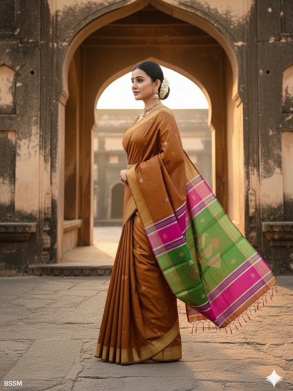 SKU0990 | Exclusive Indian Soft Bishnupuri Katan Silk Saree | Kolakhetra Saree | Premium Quality - Dry Wash Only, Yes