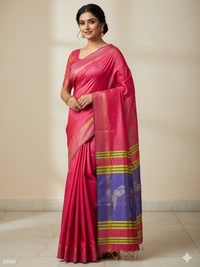 SKU0991 | Exclusive Indian Soft Bishnupuri Katan Silk Saree | Kolakhetra Saree | Premium Quality - Dry Wash Only, Yes