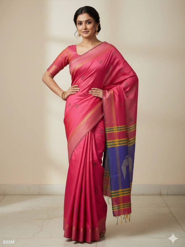 SKU0991 | Exclusive Indian Soft Bishnupuri Katan Silk Saree | Kolakhetra Saree | Premium Quality - Dry Wash Only, Yes