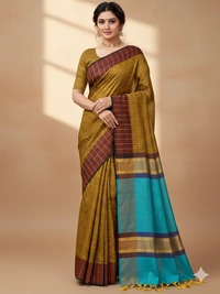 SKU0971 | Indian Soft Bishnupuri Katan Silk Saree | All body Dot Design | Premium Quality - Dry Wash Only, Yes