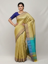 SKU0972 | Indian Soft Bishnupuri Katan Silk Saree | All body Dot Design | Premium Quality - Dry Wash Only, Yes