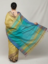 SKU0972 | Indian Soft Bishnupuri Katan Silk Saree | All body Dot Design | Premium Quality - Dry Wash Only, Yes