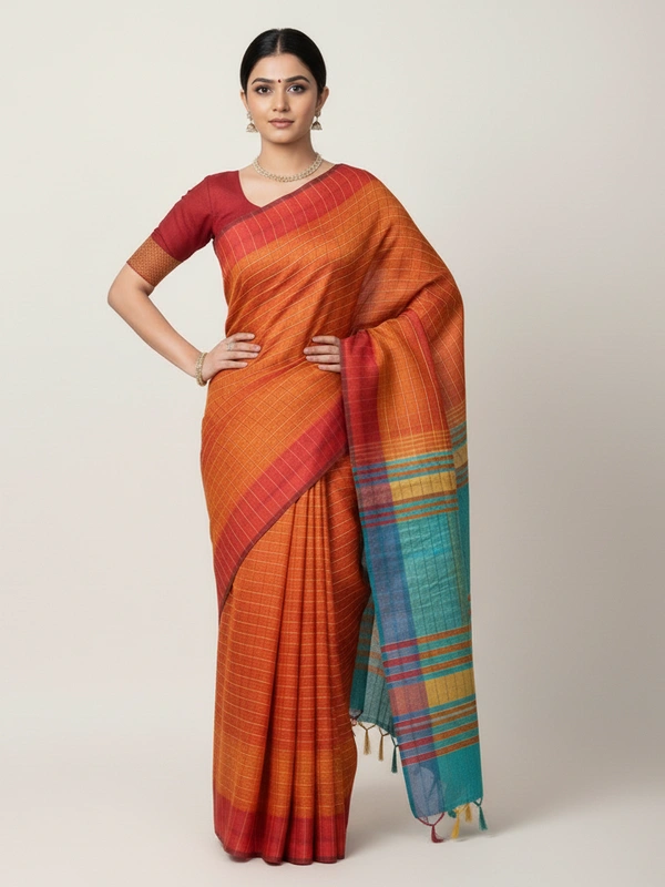 SKU0975 | Indian Soft Bishnupuri Katan Silk Saree | All body Dot Design | Premium Quality - Dry Wash Only, Yes