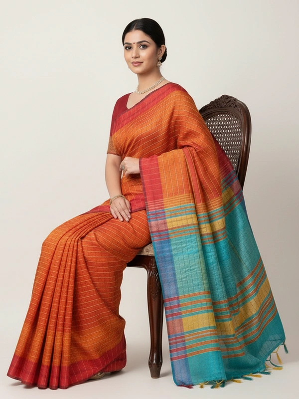SKU0975 | Indian Soft Bishnupuri Katan Silk Saree | All body Dot Design | Premium Quality - Dry Wash Only, Yes