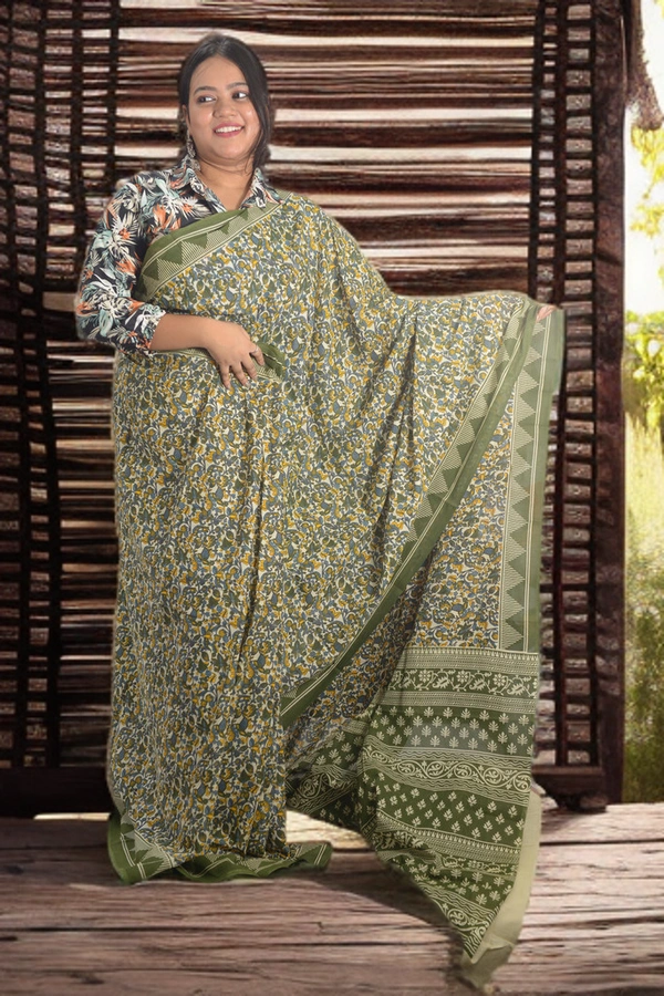 SKU-0336 -> Khadi Cotton -> Kalamkari -> Screen Print - Kalamkari, Screen Print, All, No