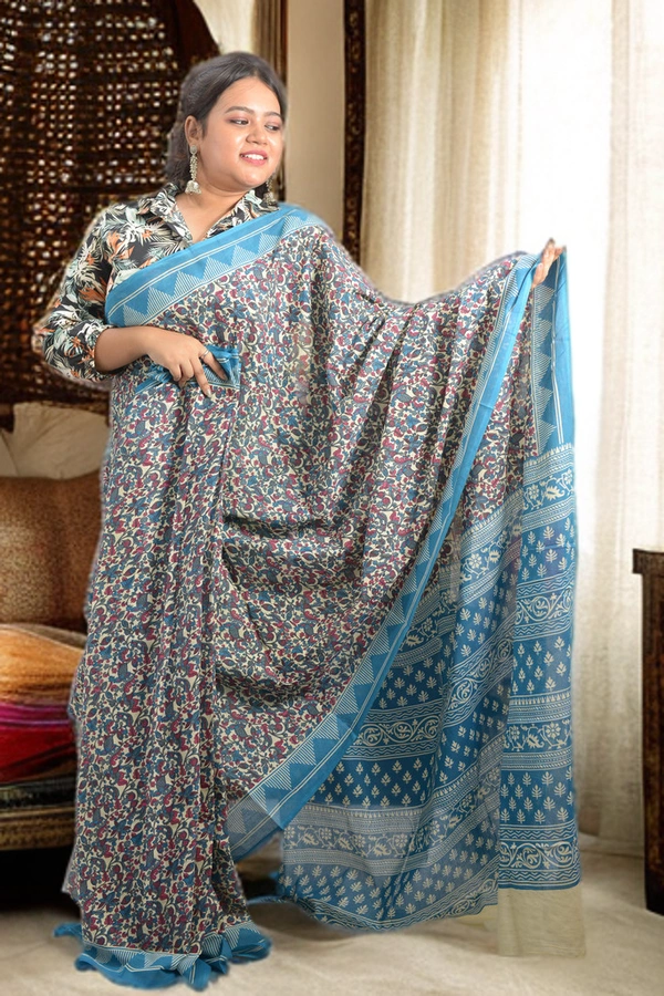 SKU-0337 -> Khadi Cotton -> Kalamkari -> Screen Print - Kalamkari, Screen Print, All, No