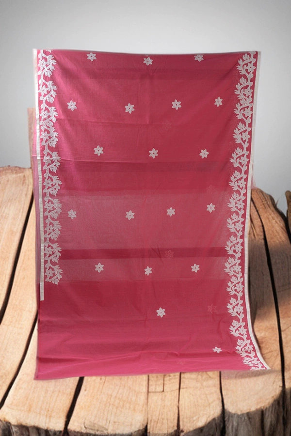 SKU-0373 -> Pure Cotton -> Applic Work Border - Floral, Dry Clean Only, Yes