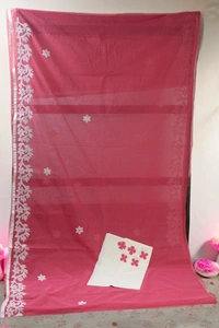 SKU-0373 -> Pure Cotton -> Applic Work Border - Floral, Dry Clean Only, Yes
