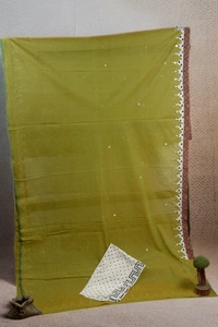SKU-0377 -> Pure Cotton -> Dhanekhali -> Applic Border - Geometric, Dry Clean Only, Yes