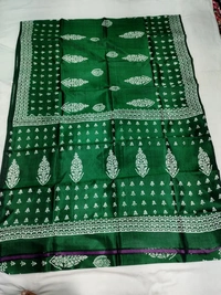 SKU1057 : Exclusive Indian Soft Bishnupuri Katan Silk Saree | Premium Quality - Block Print, Dry Wash Only, Yes