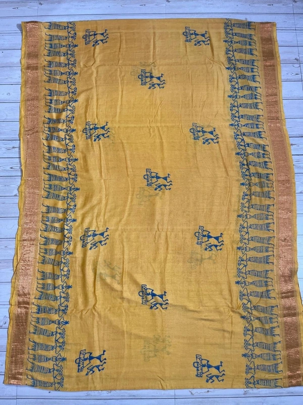 SKU0843 : Resham-Muga saree – Gorgeous, Lightweight & Breathable Fabric - Hand Wash, Yes