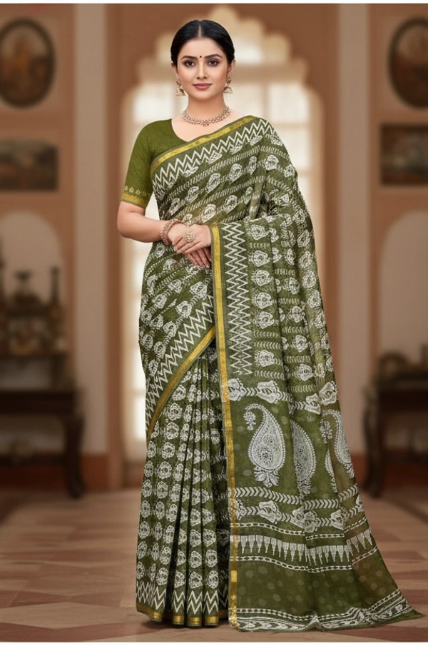 SKU0855 : Pure Chanderi Cotton – Traditional saree - Hand Wash, Yes
