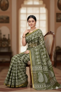 SKU0855 : Pure Chanderi Cotton – Traditional saree - Hand Wash, Yes