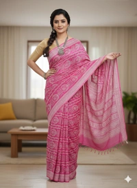 SKU0856 : Mulmul Cotton Saree, Lightweight saree - Hand Wash, No
