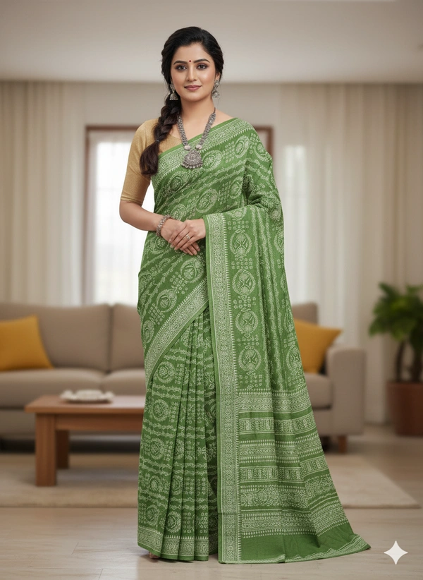 SKU0857 : Mulmul Cotton Saree, Lightweight saree - Hand Wash, No
