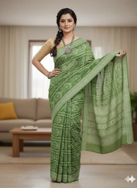 SKU0857 : Mulmul Cotton Saree, Lightweight saree - Hand Wash, No