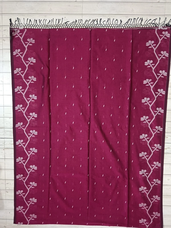 SKU0863 : Pure Khadi Cotton Saree – Handwoven, Lightweight & Breathable Fabric - Hand Wash, Yes