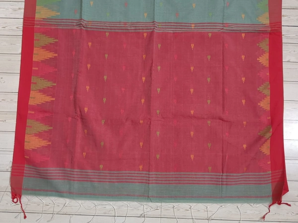 SKU0865 : Pure Handloom Cotton Saree – Handwoven, Lightweight & Breathable Fabric - Hand Wash, Yes