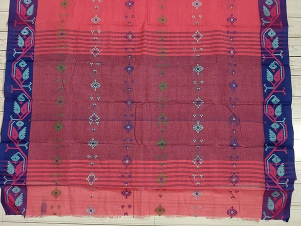 SKU0868 : Pure Handloom Cotton Saree – Handwoven, Lightweight & Breathable Fabric - Hand Wash, Yes