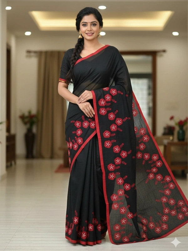 SKU0871 : Pure Handloom Cotton Saree – Handwoven, Lightweight & Breathable Fabric - Hand Wash, Yes