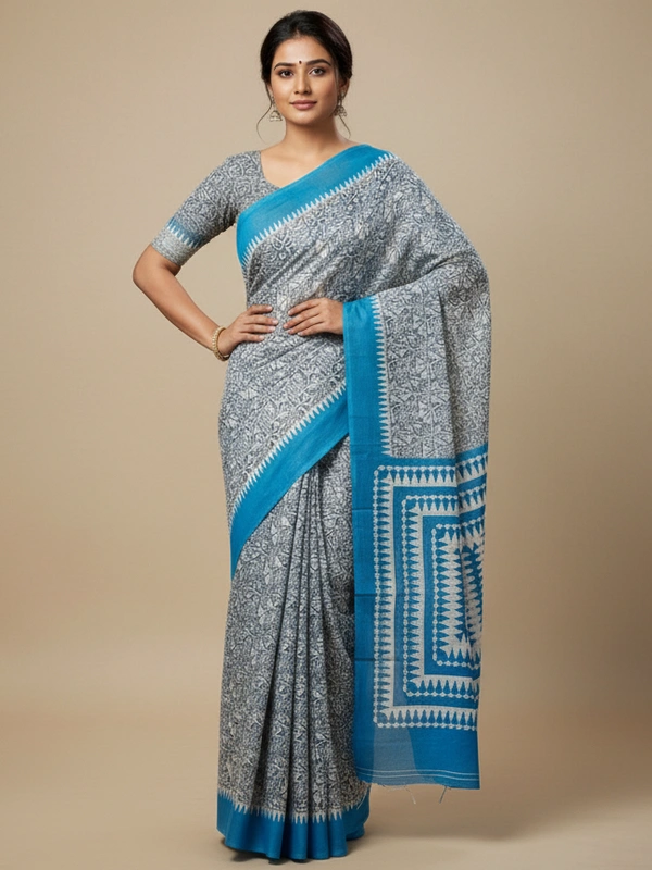 SKU0877 : Mulmul Cotton Saree, Lightweight saree - Hand Wash, No