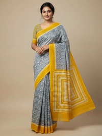 SKU0878 : Mulmul Cotton Saree, Lightweight saree - Hand Wash, No