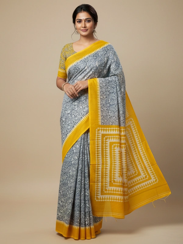 SKU0878 : Mulmul Cotton Saree, Lightweight saree - Hand Wash, No