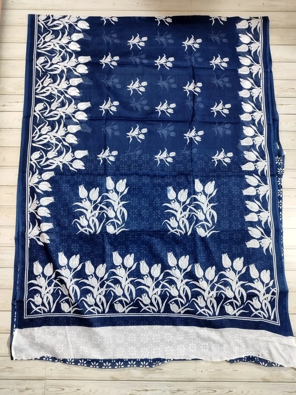 SKU0881 : Mulmul Cotton Saree, Lightweight saree - Hand Wash, No