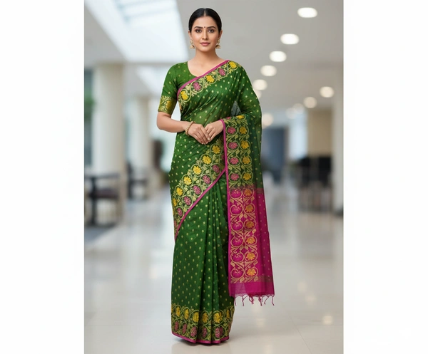  SKU-0825 : SEMI SILK | Handloom - Hand wash, Yes