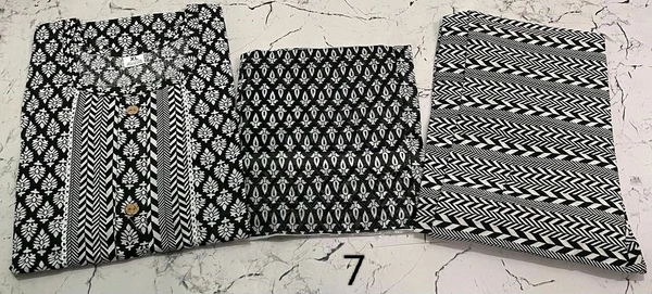 Premium Quality Cotton Kurti Pant Set Specially for Black Lovers - Black, 7, XL/42