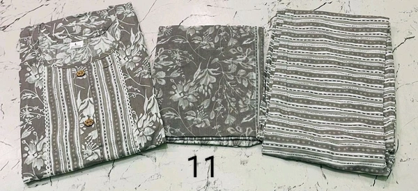 Premium Quality Cotton Kurti Pant Set Specially for Black Lovers - Black, 11, L/40