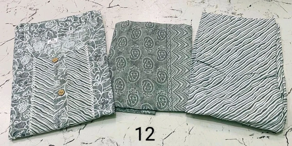 Premium Quality Cotton Kurti Pant Set Specially for Black Lovers - Black, 12, L/40