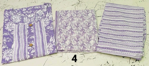 Premium Quality Cotton Kurti Pant Set 💜💚💛 - Mauve, XXL/44
