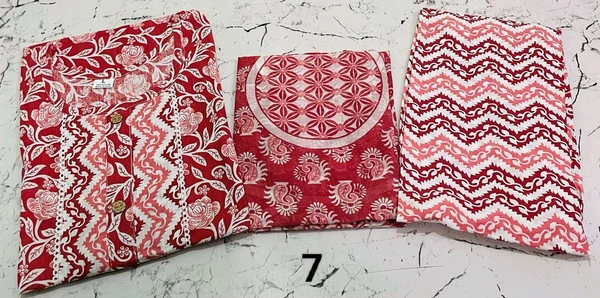 Premium Quality Cotton Kurti Pant Set 🩷❤️ - 7, XXL/44