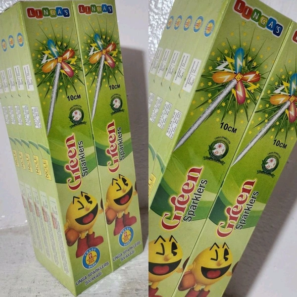 10 CM GREEN SPARKLERS ( கிரீன் கம்பி )