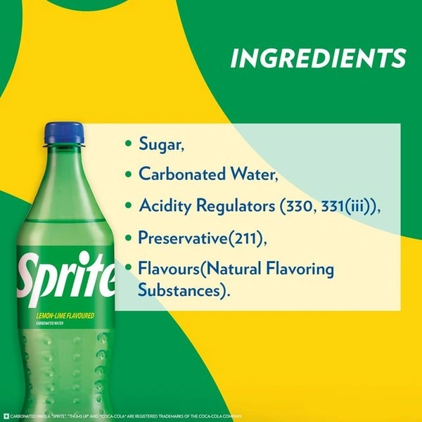 Sprite lime flavored soft drink 750 ml